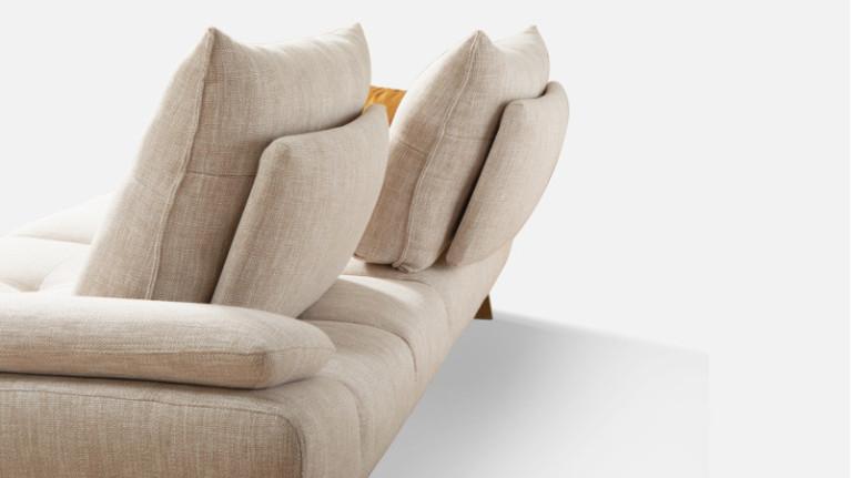 Straight sofa, soft seat, adjustable seat, LEVEL