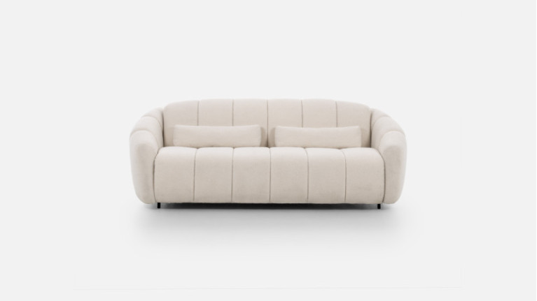 3-seater fabric sofa TEDDY | Sofa with inviting curves