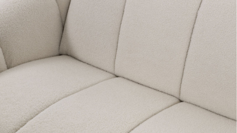3-seater fabric sofa TEDDY | Sofa with inviting curves