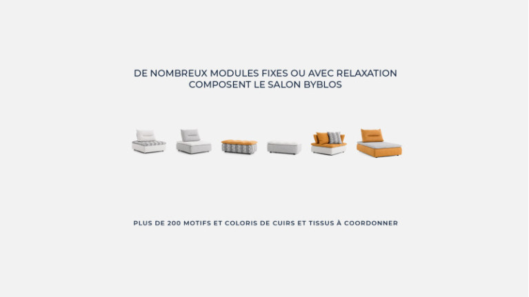 Chauffeuse dossier avance-recule BYBLOS | Un salon design