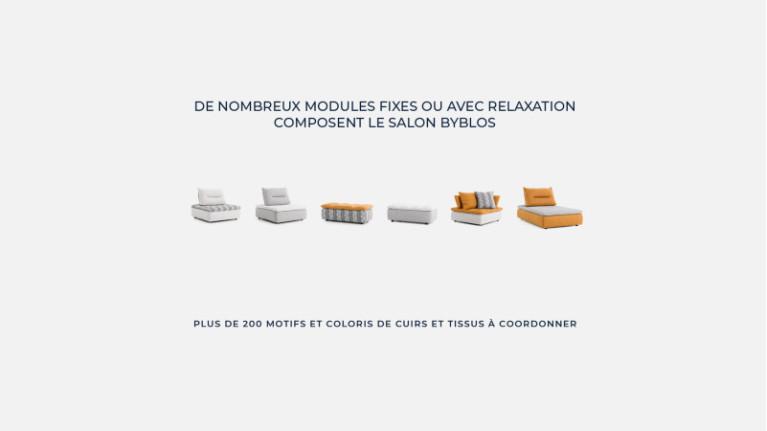 Chauffeuse dossier avance-recule BYBLOS | Un salon design