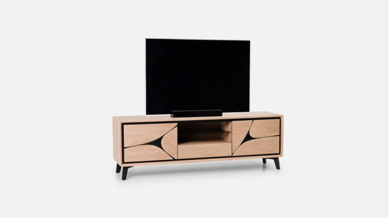 2-door TV stand FRANCE | Savoir-faire artisanale