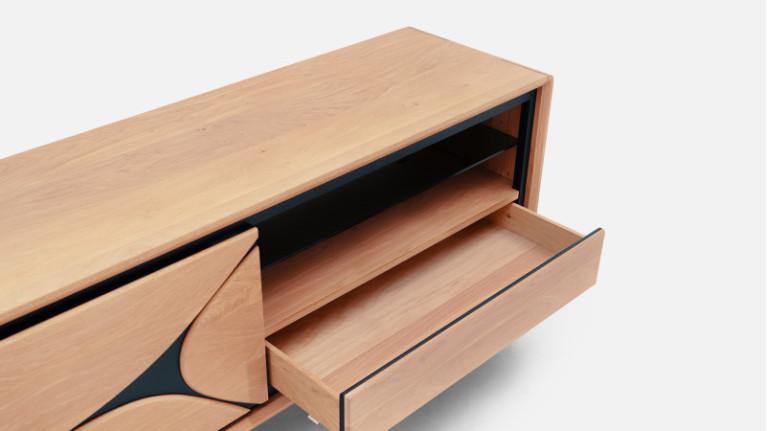 1-door TV stand FRANCE | Solid oak