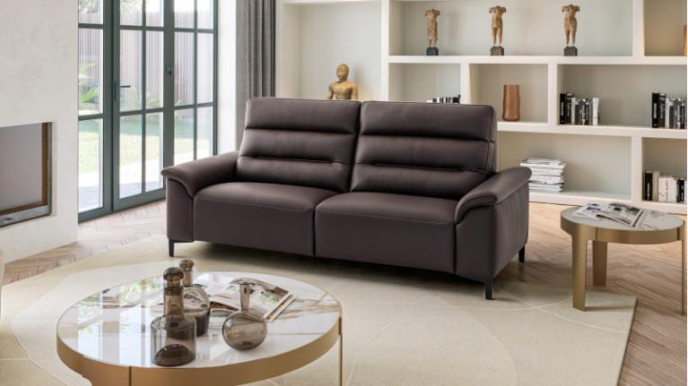3-seater leather sofa ALBATROS | Soft comfort
