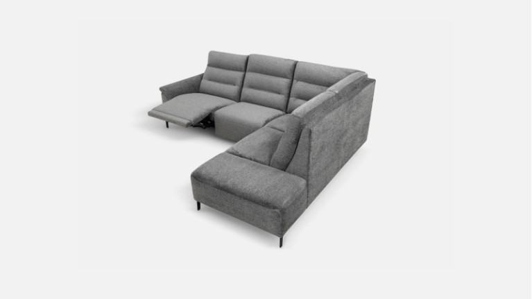 Canapé d'angle relaxation électrique tissu ALBATROS | Confort moelleux