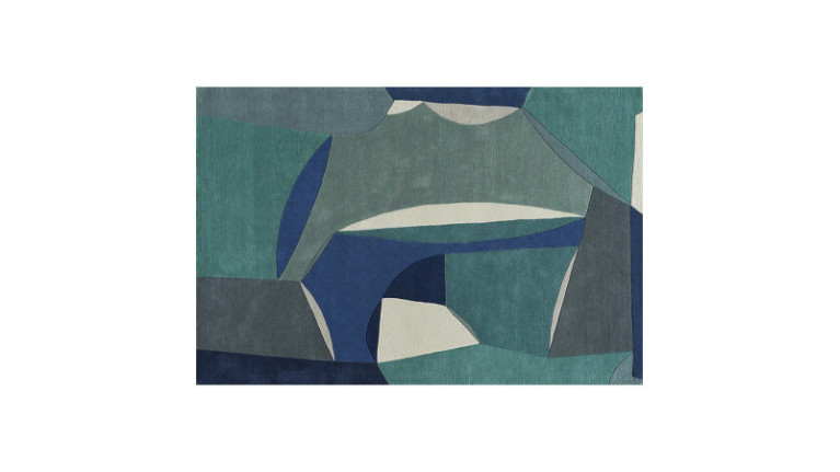 Tapis rectangulaire POLIA en laine. tapis aux formes abstraites