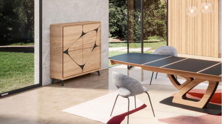 4-door tall unit FRANCE | Solid oak