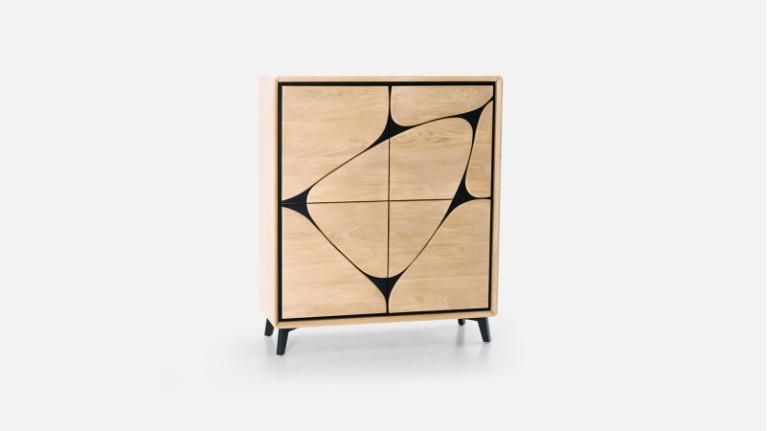 4-door tall unit FRANCE | Solid oak