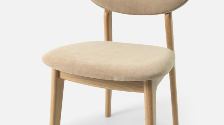 Solid oak chair, for dining room, made in France