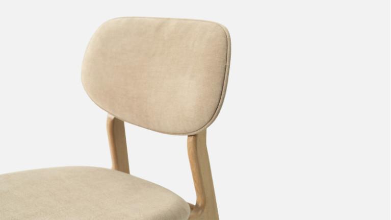 Solid oak chair, for dining room, made in France