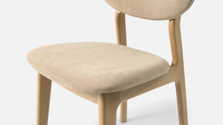 Solid oak chair, for dining room, made in France