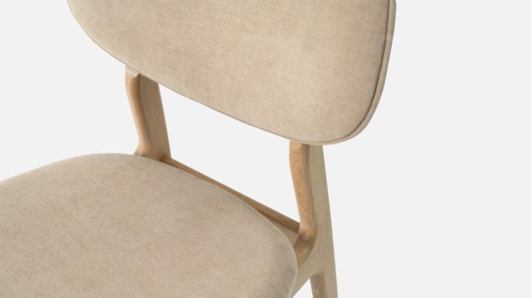 Solid oak chair, for dining room, made in France