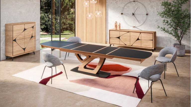 Extendable rectangular dining table FRANCE | Chêne Massif