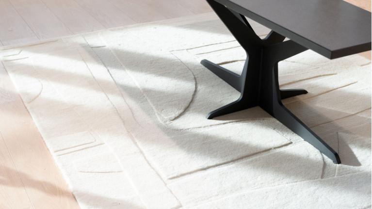 Rectangular rug COLLAGE| subtle play of relief and shadow