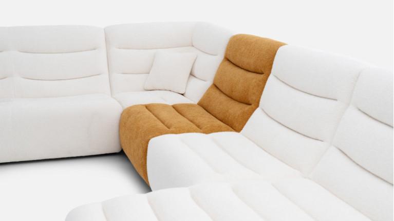 LOTUS fabric modular corner sofa
