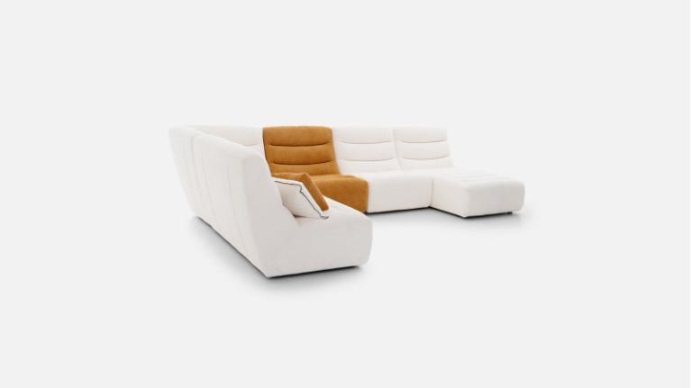 LOTUS fabric modular corner sofa