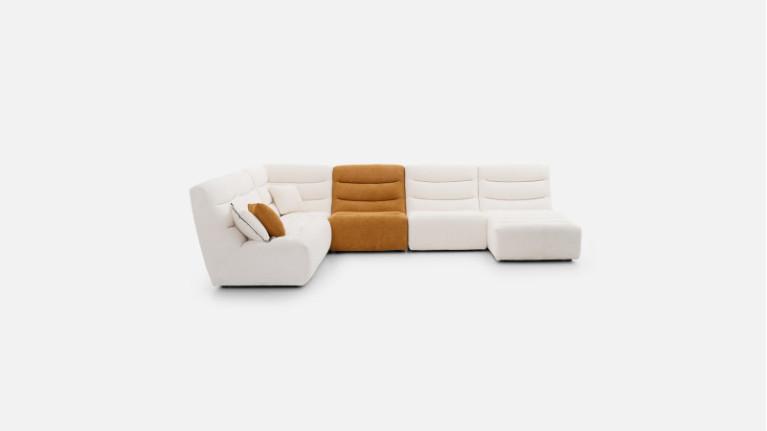 LOTUS fabric modular corner sofa