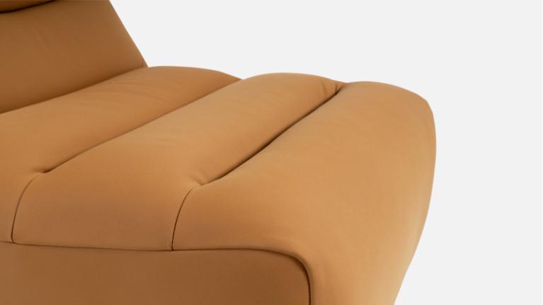 Leather swivel armchair LOTUS | Tout confort