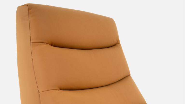 Leather swivel armchair LOTUS | Tout confort