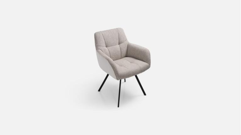 LITCHI fabric swivel armchair | Scandinavian design and comfort