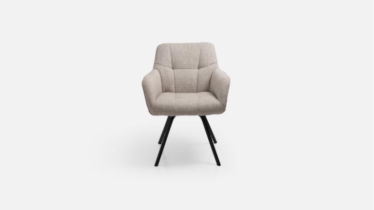 LITCHI fabric swivel armchair | Scandinavian design and comfort