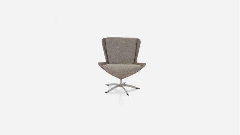 LIVY tweed fabric swivel armchair | Scandinavian design