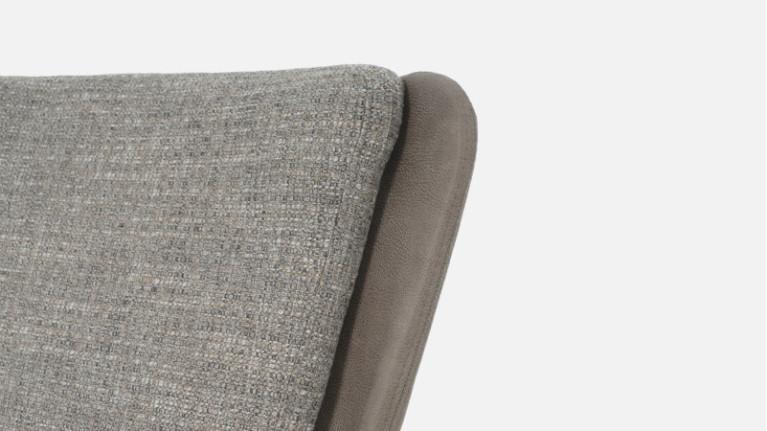 LIVY tweed fabric swivel armchair | Scandinavian design
