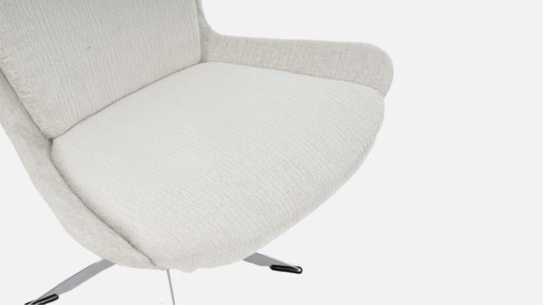 LIVY fabric swivel armchair | Scandinavian design and perfect comfort