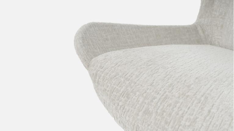 LIVY fabric swivel armchair | Scandinavian design and perfect comfort
