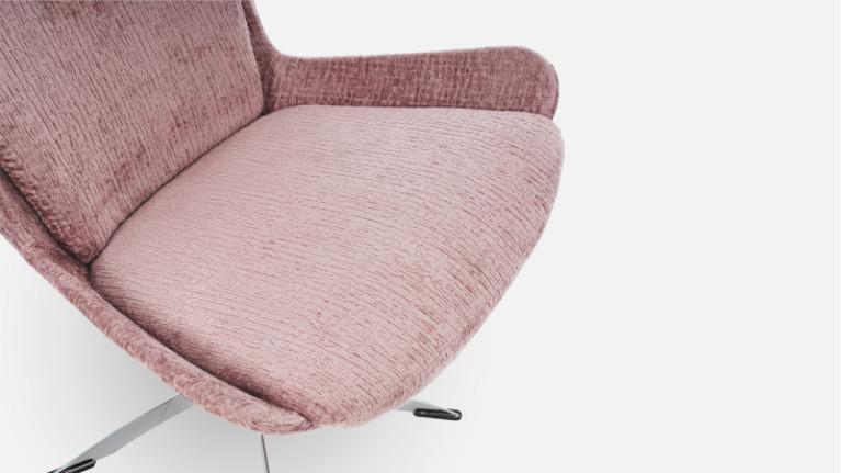 LIVY fabric swivel armchair | Scandinavian design and perfect comfort