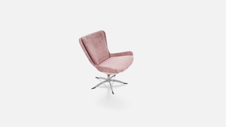 LIVY fabric swivel armchair | Scandinavian design and perfect comfort