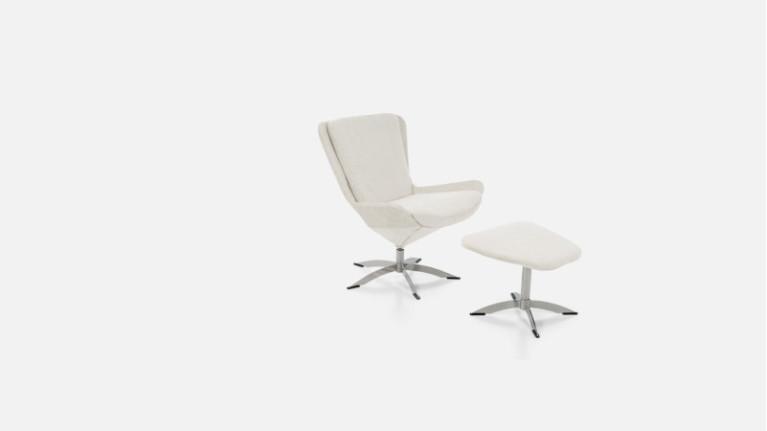 LIVY fabric swivel armchair | Scandinavian design and perfect comfort