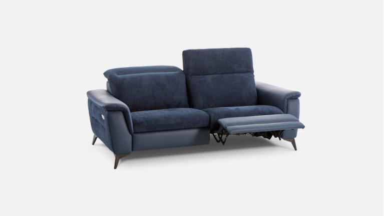 ASTANA electric recliner sofa - This exceptionally elegant two-material recliner sofa offers exceptional support thanks to
