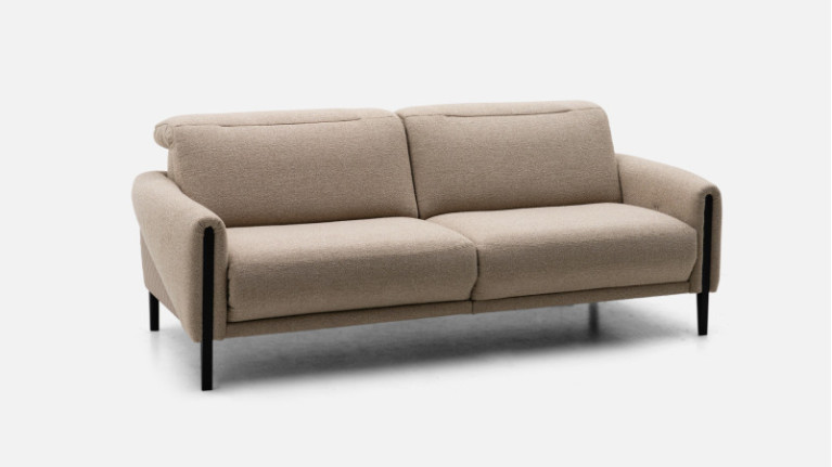 3-seater sofa in beige fabric DEESSE