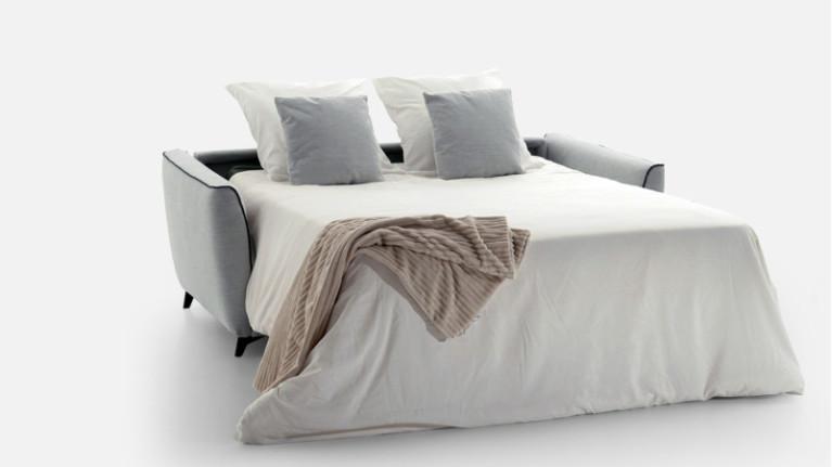 MARCELLO sofa bed in light grey fabric