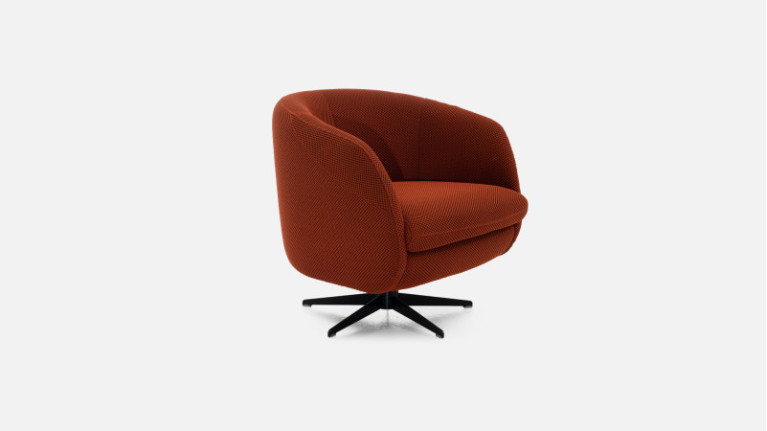 ILARY swivel armchair | Generous volume