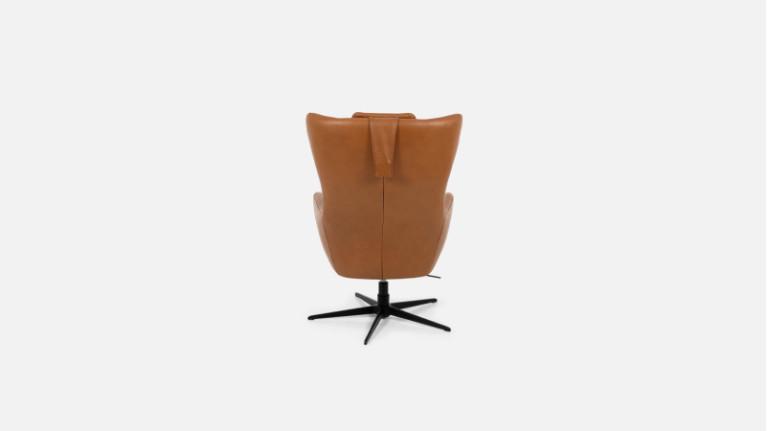 DEXTER leather swivel armchair | Comfort and elegance