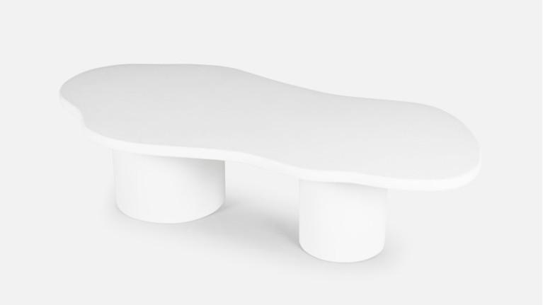Organic coffee table with waxed concrete effect PICASSO