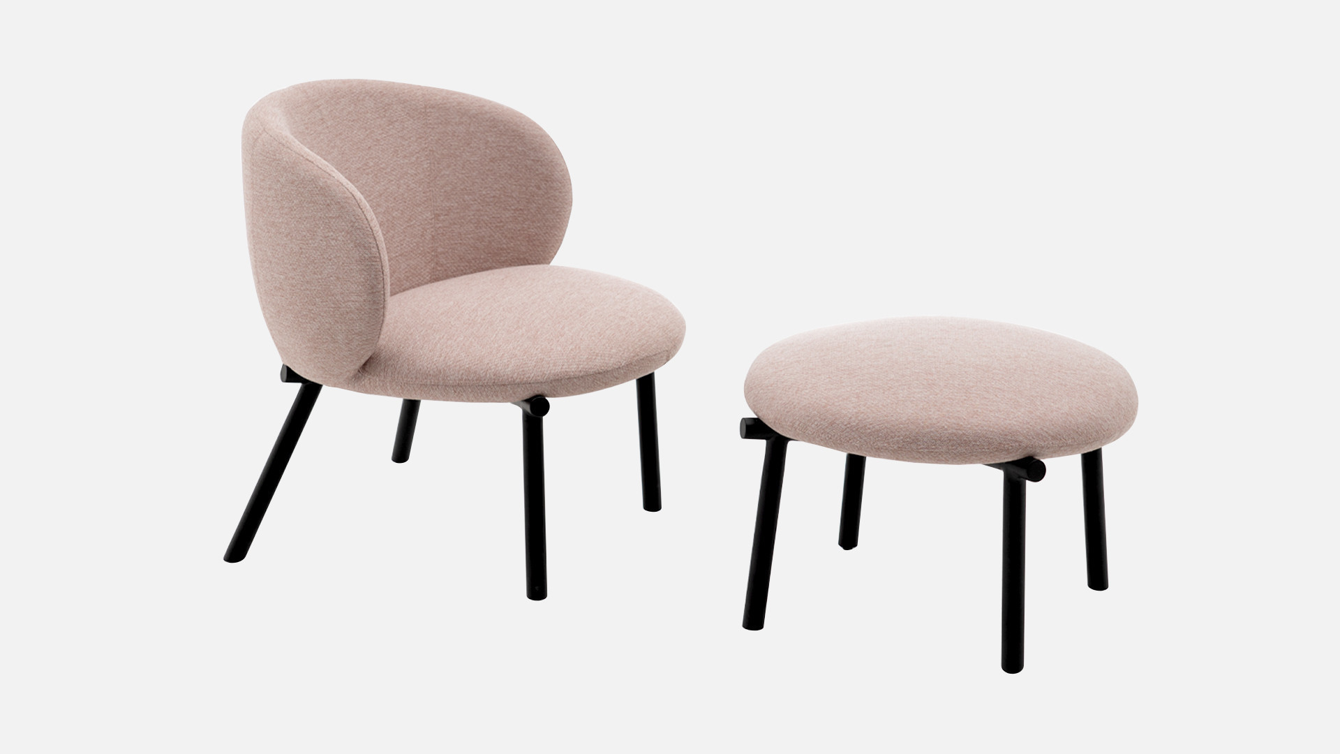 KYOTO pink metal design pouffe