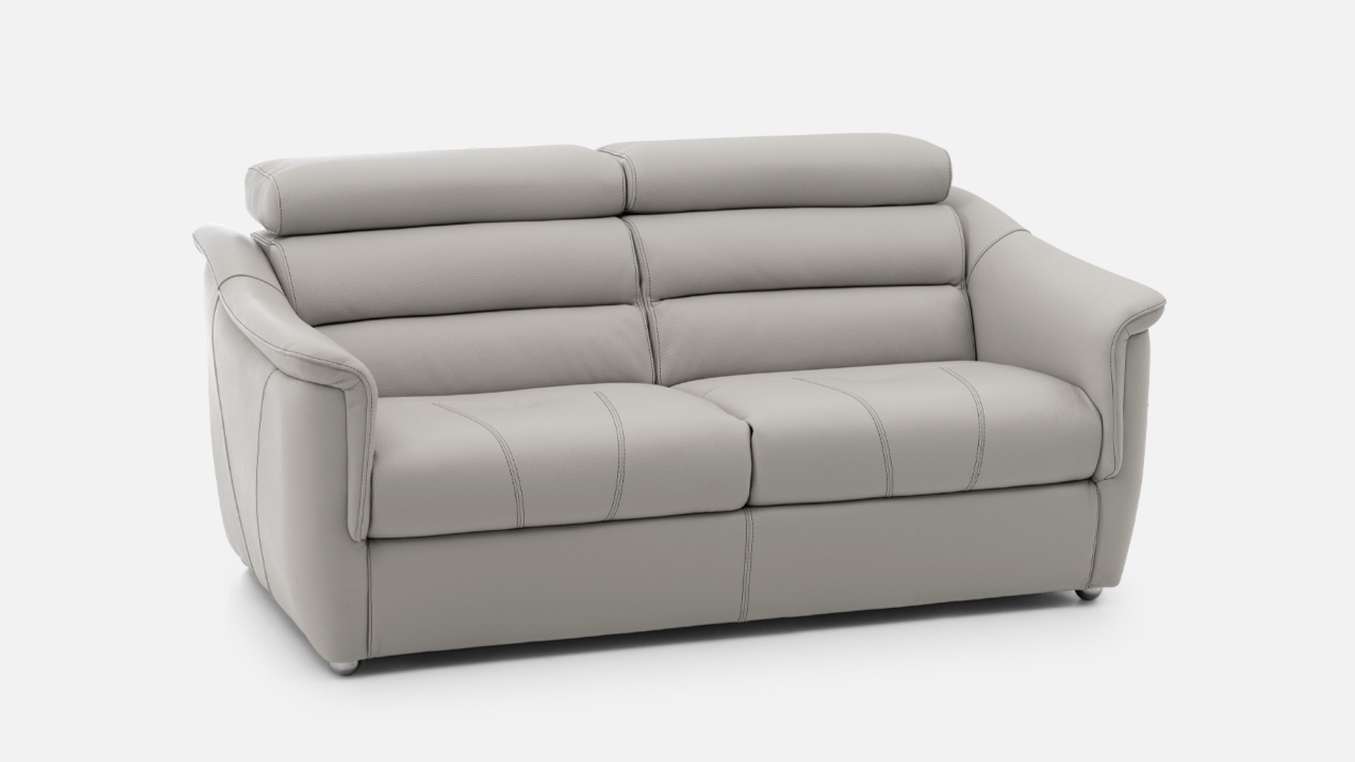 3-seater electric leather sofa WINSTON grey
