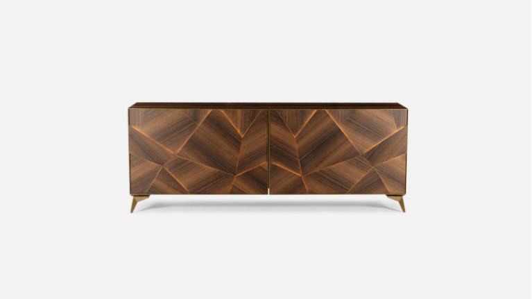 2-door sliding buffet ECLIPSE | Matte smoked wood buffet