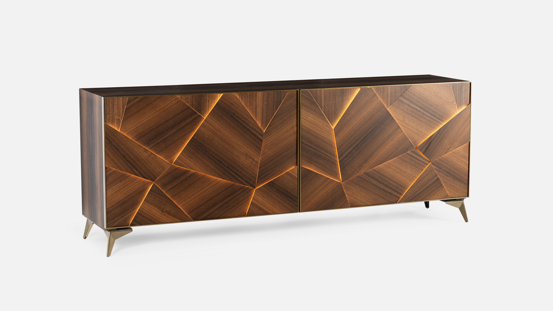 2-door sliding buffet ECLIPSE | Matte smoked wood buffet