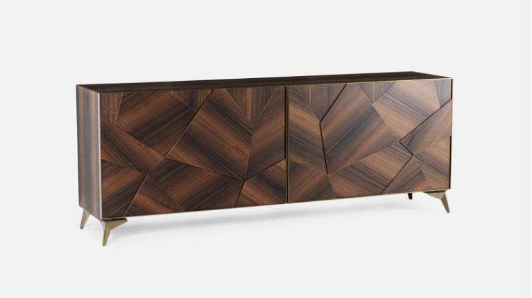 2-door sliding buffet ECLIPSE | Matte smoked wood buffet