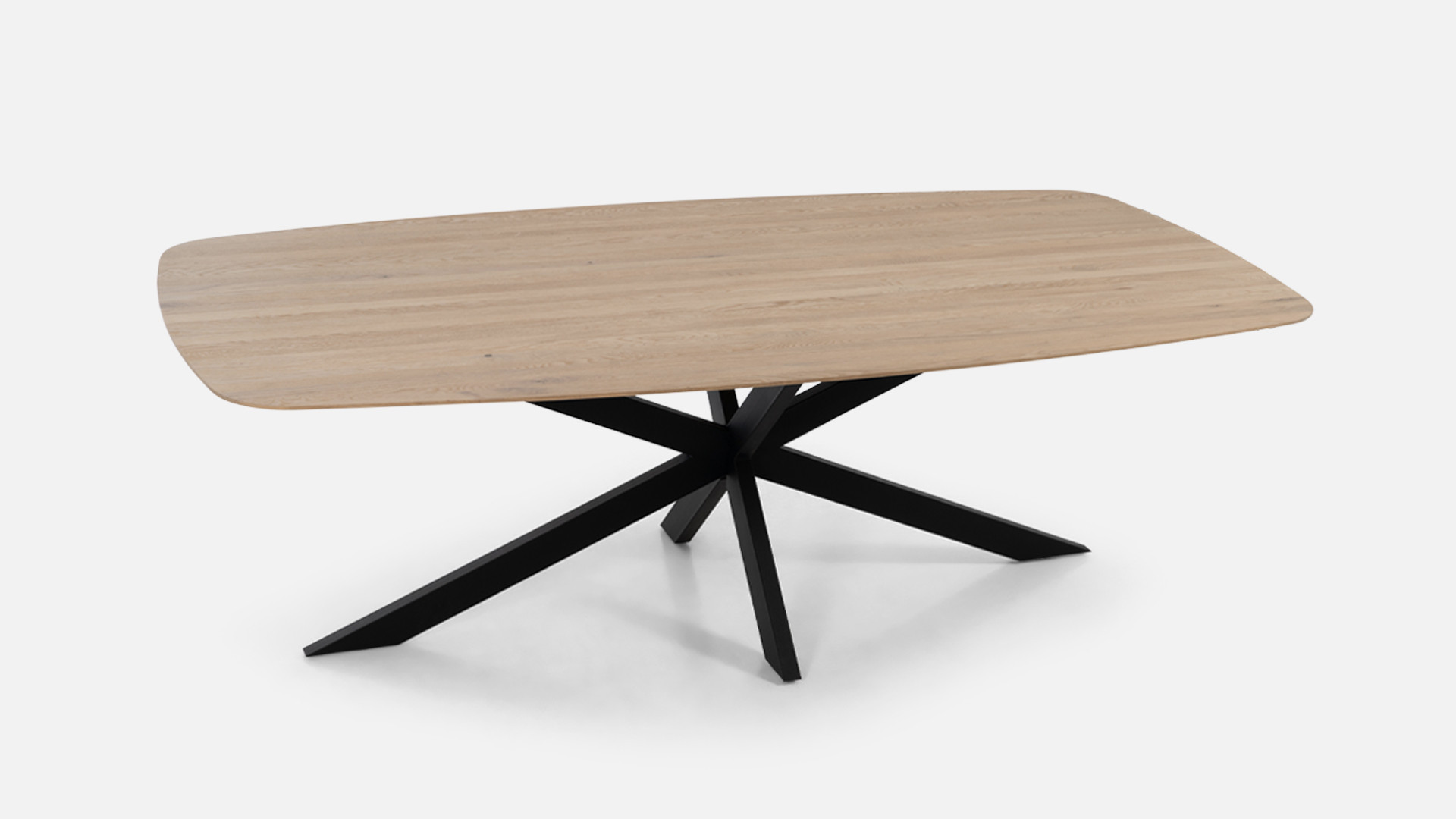 ONYX fixed wood and metal dining table
