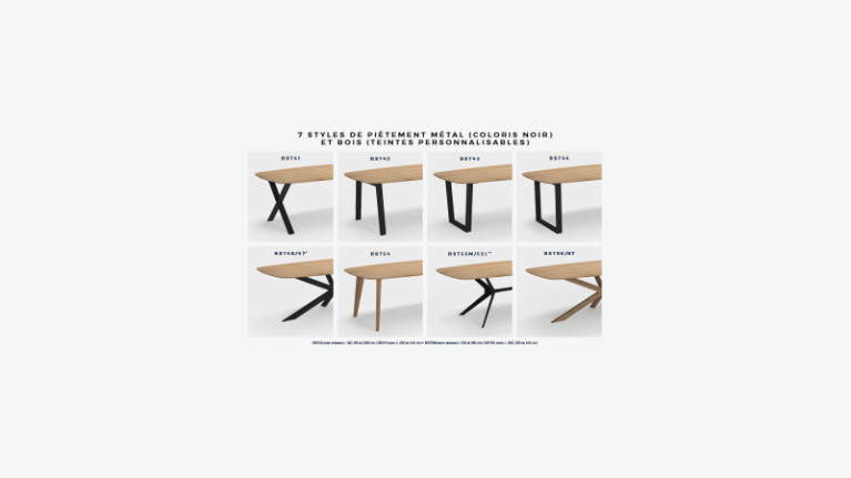 ONYX fixed dining table | 100% customizable