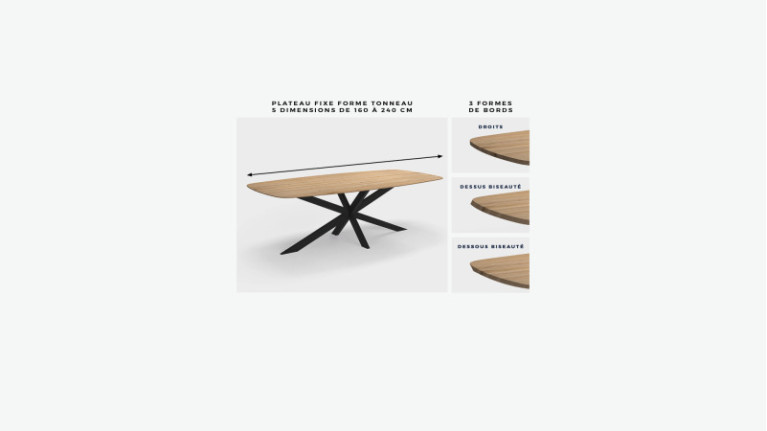 ONYX fixed dining table | 100% customizable