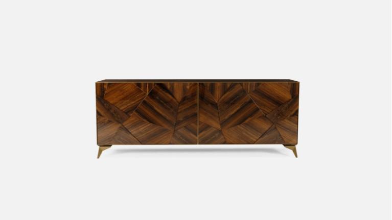 2-door sliding buffet ECLIPSE | Buffet in high-gloss smoked wood