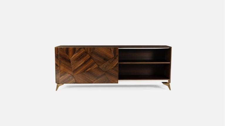 2-door sliding buffet ECLIPSE | Buffet in high-gloss smoked wood