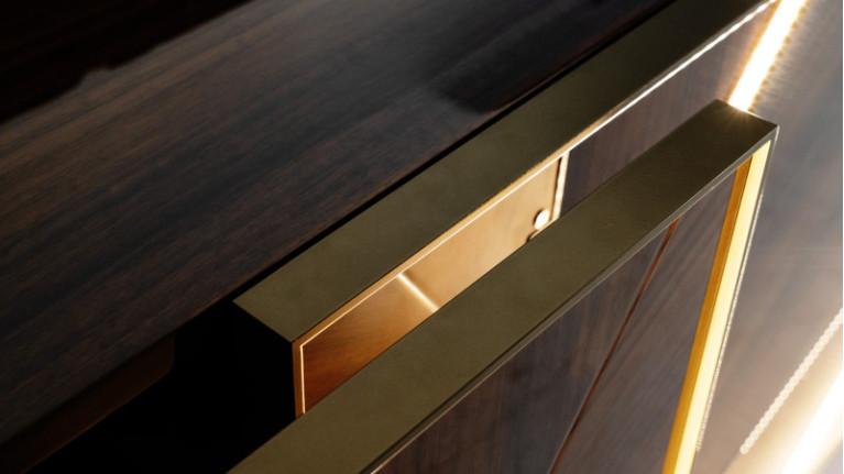 2-door sliding buffet ECLIPSE | Buffet in high-gloss smoked wood