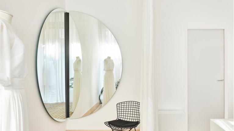 Mirror LUNA BLACK CORNER | Half-moons